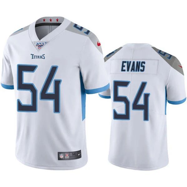Men Tennessee Titans #54 Rashaan Evans Nike White 100th Vapor Limited NFL Jersey->tennessee titans->NFL Jersey